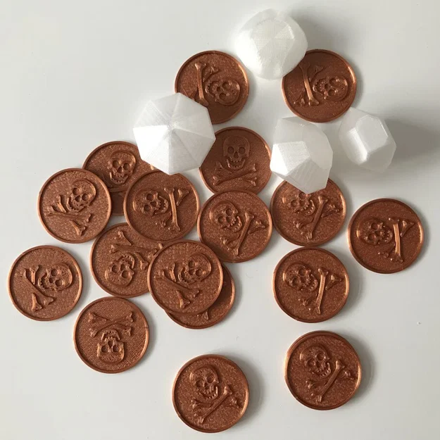 Đồng xu đầu lâu cướp biển (Skull Coin) - Phụ kiện in 3D cực chất - Image 3