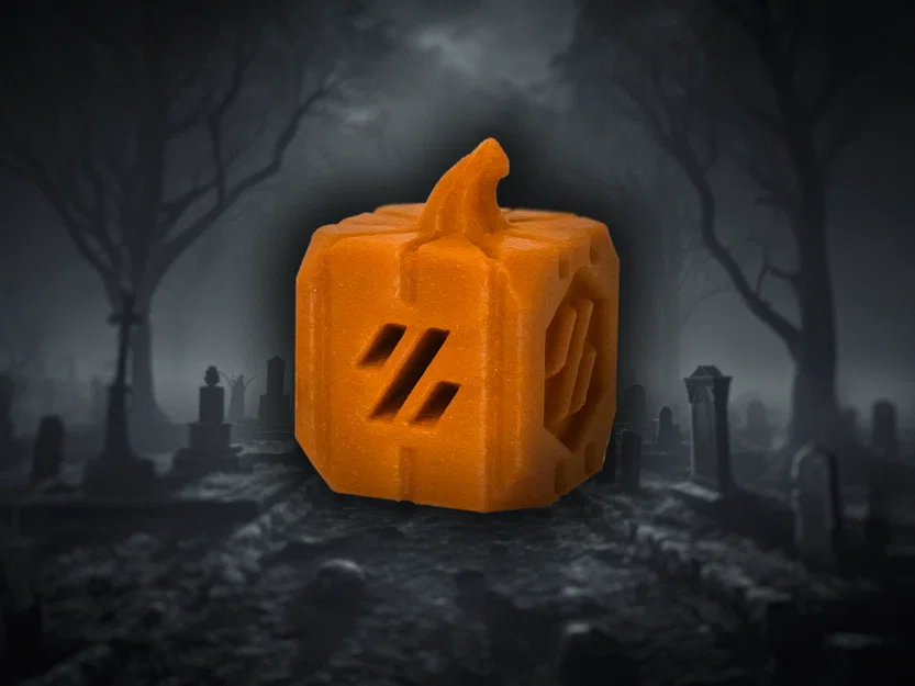 Mô hình Voron Pumpkin Cube độc đáo cho máy in 3D mùa Halloween - Image 1