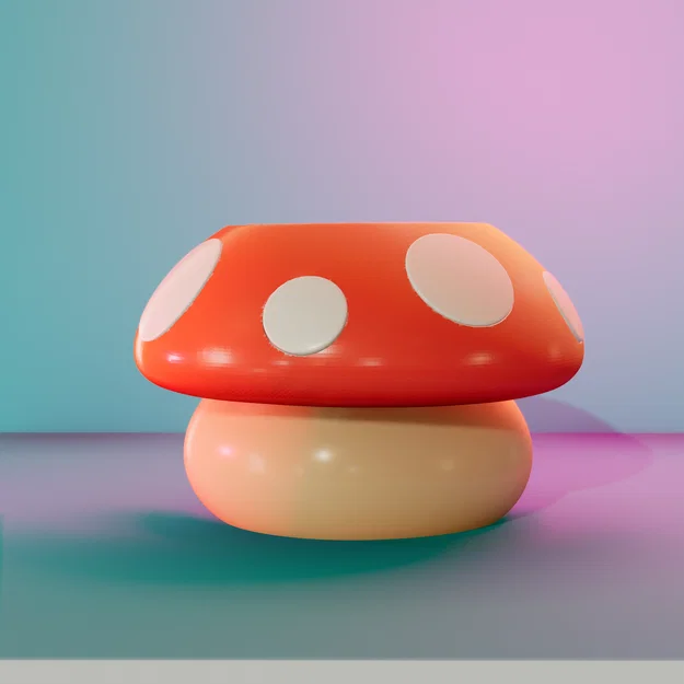 Ống cắm bút hình nấm dễ thương - Mẫu in 3D độc đáo cho bàn làm việc - Image 2