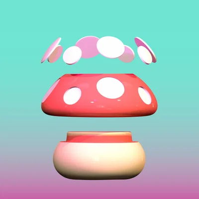 Ống cắm bút hình nấm dễ thương - Mẫu in 3D độc đáo cho bàn làm việc