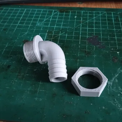Khớp nối ống nước 90 độ G3/4 cho lỗ 26mm (File in 3D)