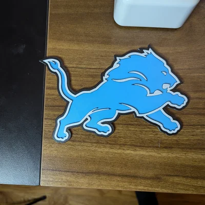 Bản in 2D biểu tượng Detroit Lions (Detroit Lions Emblem 2D Print)