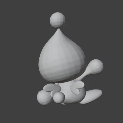Mô hình 3D Baby Chao từ Sonic Adventures 2 dễ thương