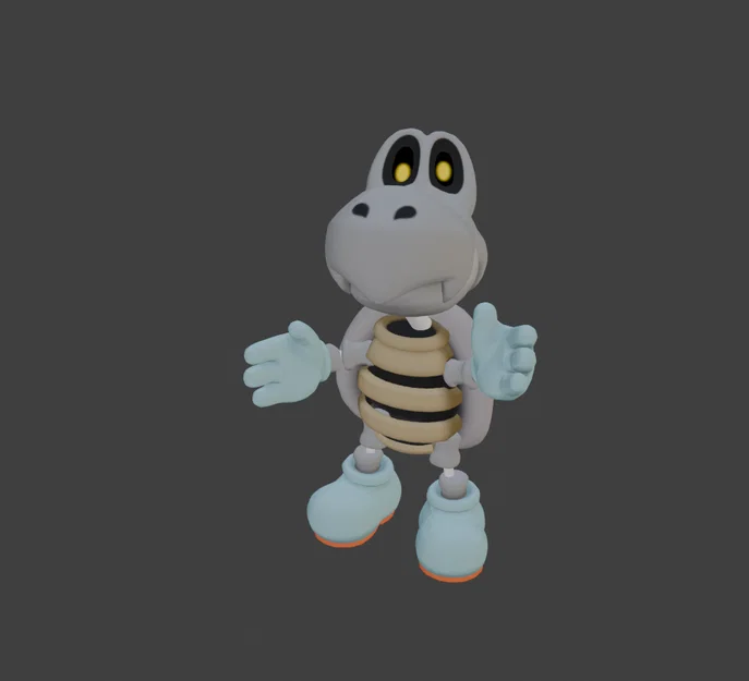 Mô hình 3D Dry Bones (Mario Kart) sống động để in 3D - Image 1