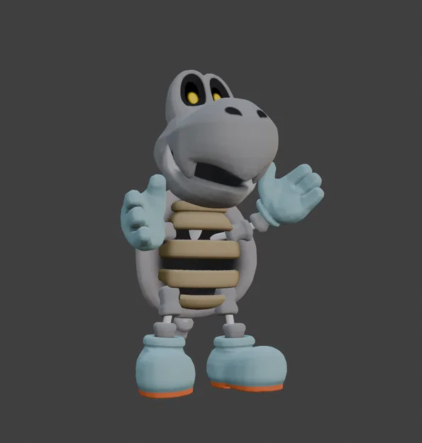 Mô hình 3D Dry Bones (Mario Kart) sống động để in 3D - Image 4