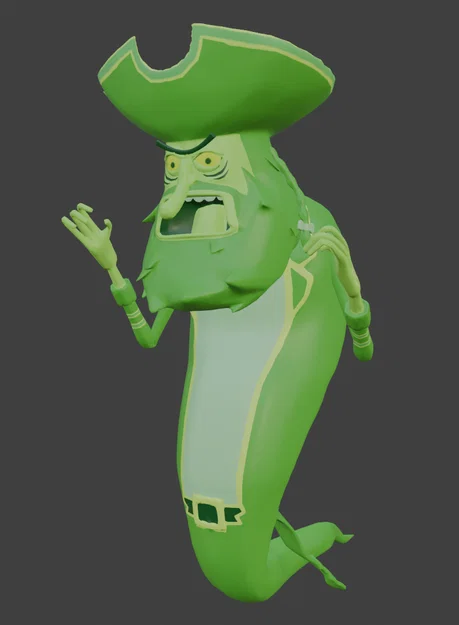 Mô hình 3D Flying Dutchman từ SpongeBob Squarepants cực đẹp - Image 1