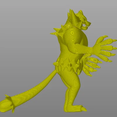 Mô hình 3D Incineroar Pokemon và Super Smash Bros đầy uy phong