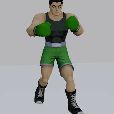 Mô hình Little Mac từ Super Smash Brothers - In 3D chất lượng cao
