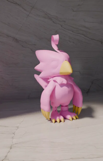Mô hình Biyomon từ Digimon - Tệp in 3D nhân vật hoạt hình - Image 1