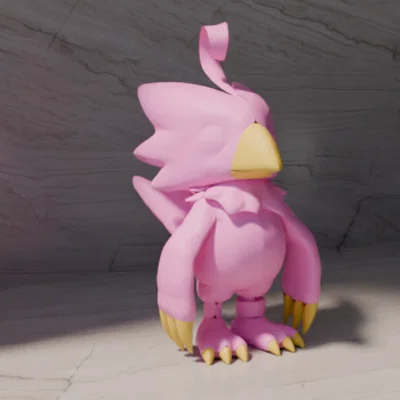 Mô hình Biyomon từ Digimon - Tệp in 3D nhân vật hoạt hình