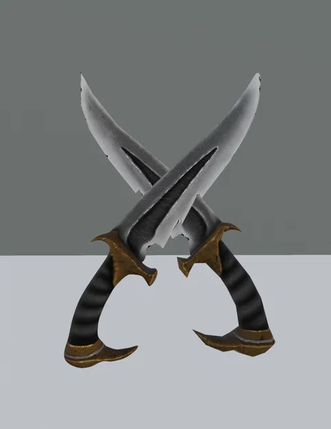 Mô hình 3D cặp dao Kano từ Mortal Kombat (STL file) - Image 2