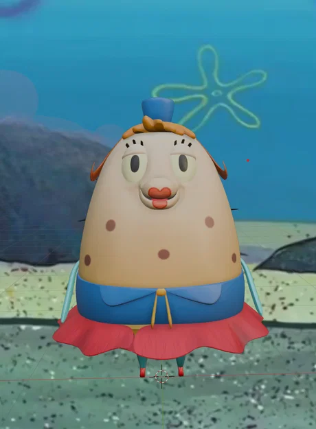 Mô hình 3D cô giáo Mrs. Puff trong Spongebob Squarepants cực đáng yêu - Image 1