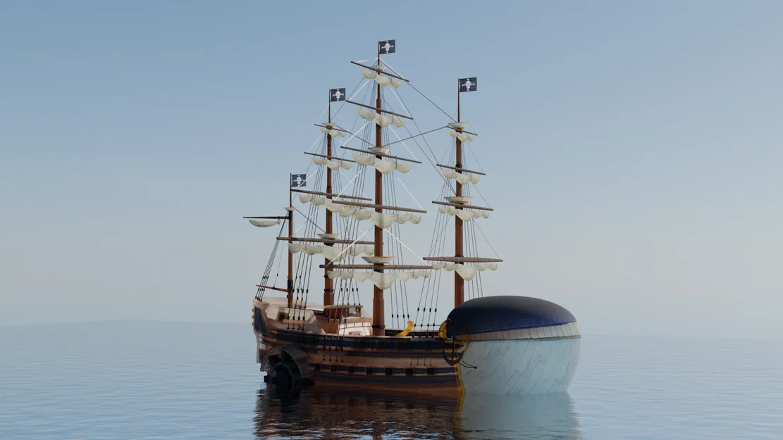 Mô hình tàu Moby Dick trong One Piece – File in 3D cực chất - Image 1