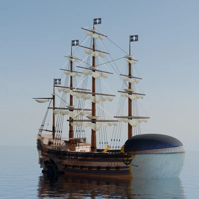 Mô hình tàu Moby Dick trong One Piece – File in 3D cực chất