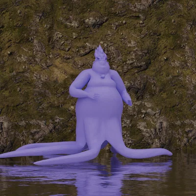 Mô hình 3D Ursula từ Nàng Tiên Cá - File STL cực chất