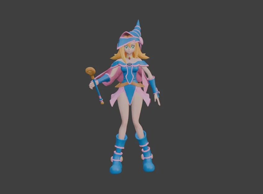 Mô hình 3D Dark Magician Girl Yu-Gi-Oh! đẹp mắt cho người sưu tầm - Image 1