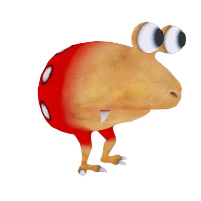 Mô hình 3D Red Bulborb từ game Pikmin độc đáo