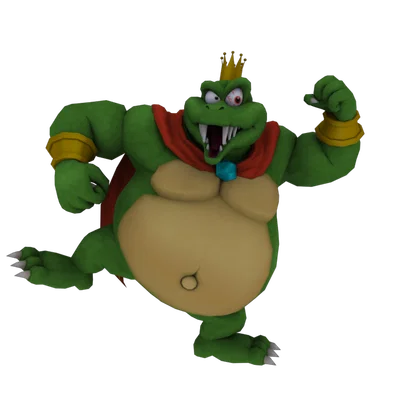 Mô hình King K. Rool dạng Trophy trong Super Smash Bros cho tín đồ 3D