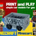 Mô hình xe goòng Minecraft (LEGO Minecraft Cart) in 3D siêu chất - Thumbnail 1