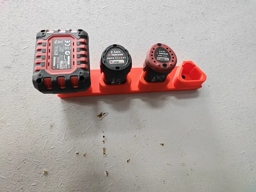 Giá Treo Pin Parkside X12V 4 Vị Trí - Phụ Kiện Workshop Gọn Gàng - Image 2