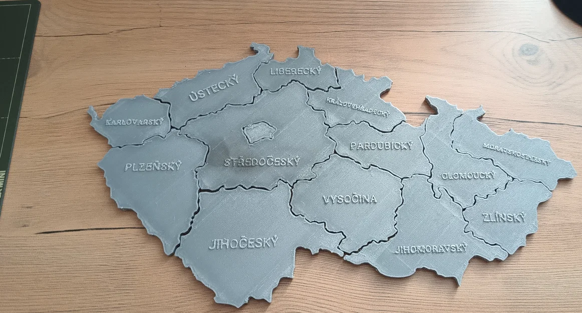 Bản đồ puzzle gấp Cộng hòa Séc chia theo các vùng (kraje) - Image 2