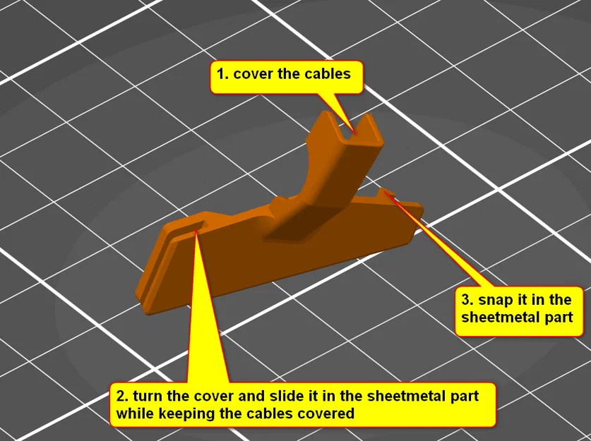 MK4s Hotendfan CableCover (Nắp che dây quạt hotend) - Image 7