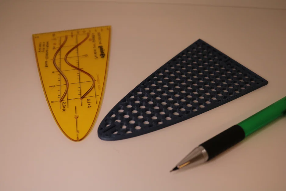 Thước vẽ đồ thị Parabol (Parabel Schablone) - Phụ kiện học tập in 3D - Image 3