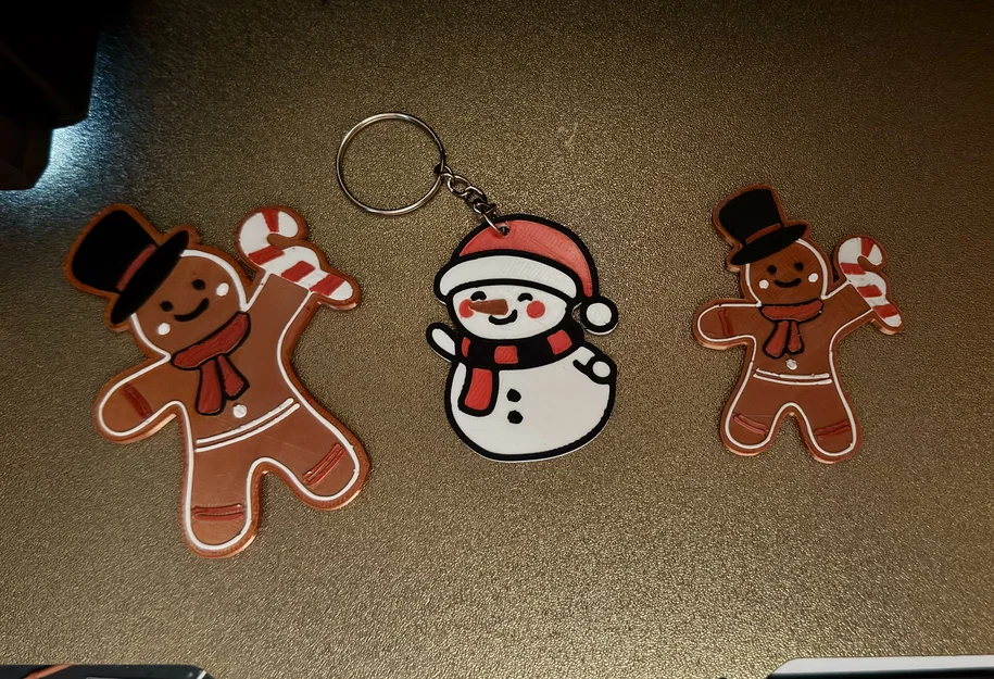 Trang trí Người Tuyết & Người Bánh Gừng (móc khóa/đồ treo Noel) - Image 1