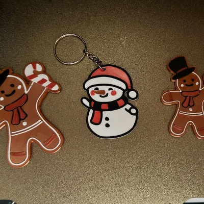 Trang trí Người Tuyết & Người Bánh Gừng (móc khóa/đồ treo Noel)