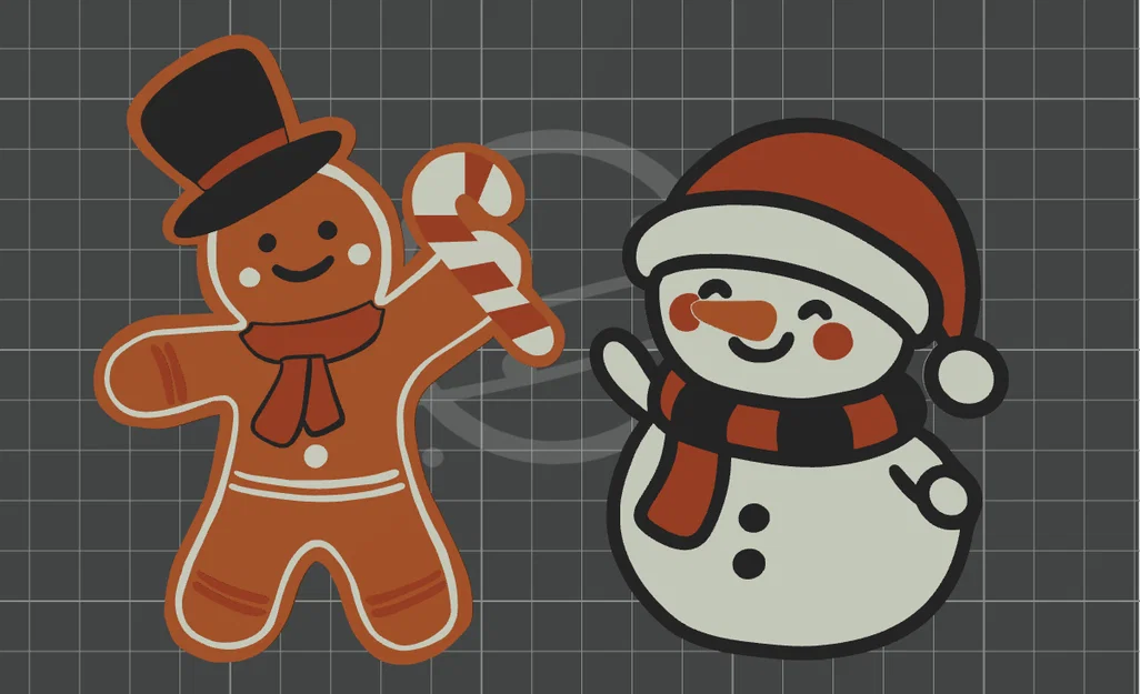 Trang trí Người Tuyết & Người Bánh Gừng (móc khóa/đồ treo Noel) - Image 2