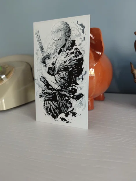 Tranh in 3D Hueforge Zoro One Piece cực chất cho fan - Image 1