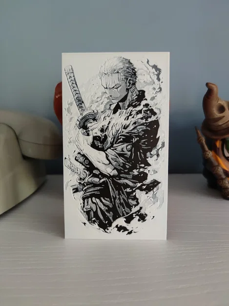 Tranh in 3D Hueforge Zoro One Piece cực chất cho fan - Image 2