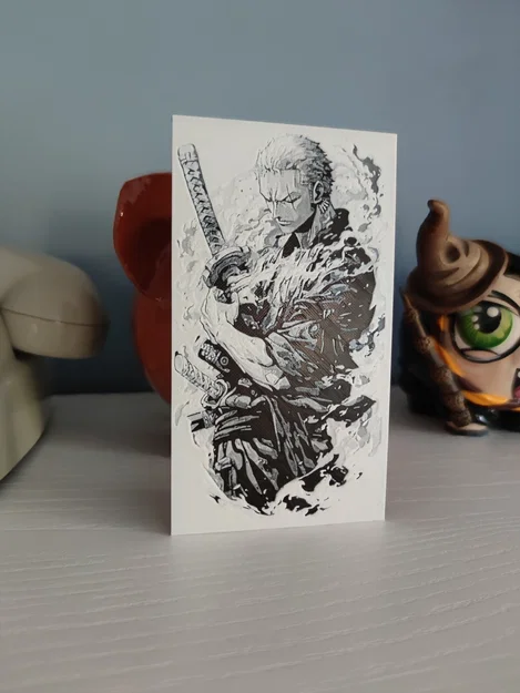 Tranh in 3D Hueforge Zoro One Piece cực chất cho fan - Image 3