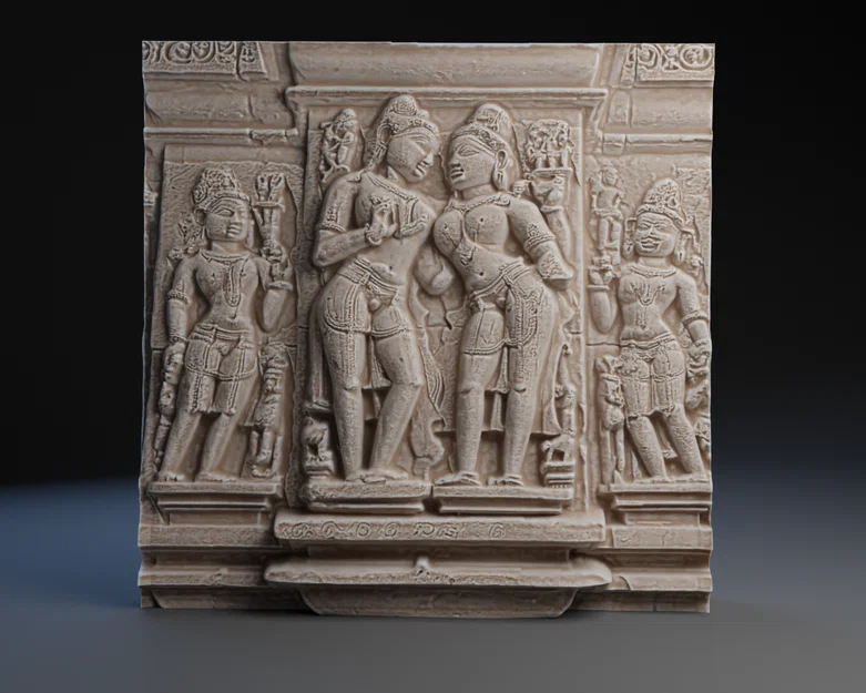 Mẫu in 3D phù điêu đền thờ Khajuraho tinh xảo - Image 1