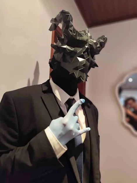 PayDay 2 Death Wish Skull LOW POLY (Mặt nạ Low Poly) - Image 3