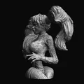 Mô hình 3D tượng bán thân Cybergirl Vega phong cách Cyberpunk - Thumbnail 5