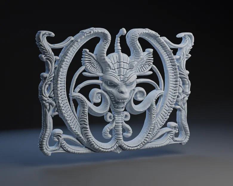 Mô hình phù điêu Alien Temple trang trí không gian huyền bí - Image 1