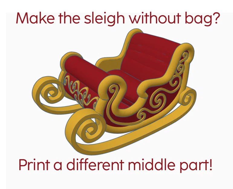 Xe trượt (sleigh/sled) ông già Noel Giáng Sinh - Image 3