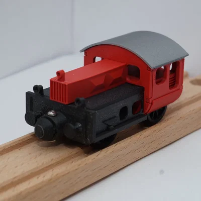 Brio compatible - Köf II - Tàu gỗ - Holzeisenbahn - v2
