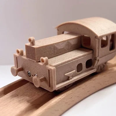 Brio compatible - Köf II - Tàu gỗ - Holzeisenbahn - v2