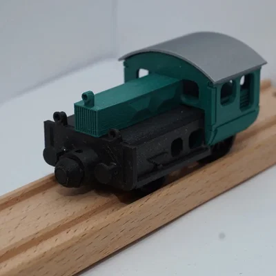 Brio compatible - Köf II - Tàu gỗ - Holzeisenbahn - v2