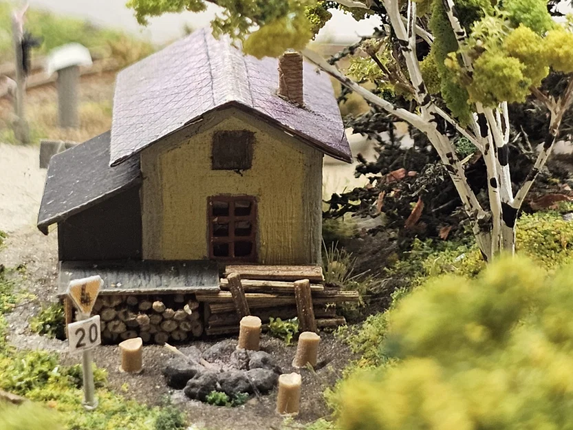 Mô hình nhà gác chắn tàu hỏa tỉ lệ Z (1:220) - File in 3D chi tiết - Image 1