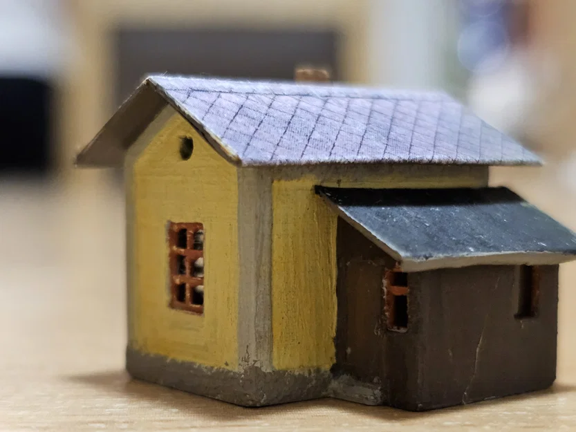 Mô hình nhà gác chắn tàu hỏa tỉ lệ Z (1:220) - File in 3D chi tiết - Image 2