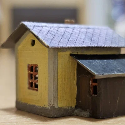 Mô hình nhà gác chắn tàu hỏa tỉ lệ Z (1:220) - File in 3D chi tiết