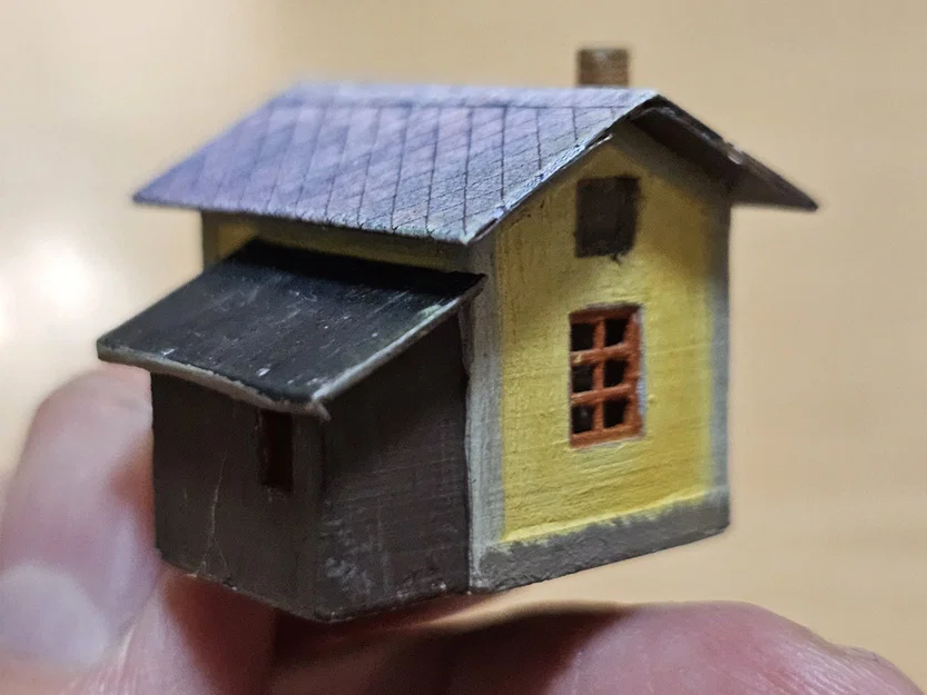 Mô hình nhà gác chắn tàu hỏa tỉ lệ Z (1:220) - File in 3D chi tiết - Image 3