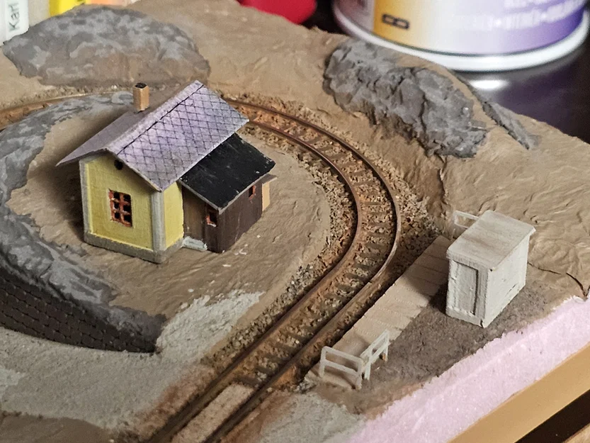 Mô hình nhà gác chắn tàu hỏa tỉ lệ Z (1:220) - File in 3D chi tiết - Image 4