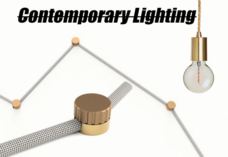 Bộ giá đỡ dây đèn trang trí gắn tường (Wall Mount) tối giản, hiện đại - Image 1