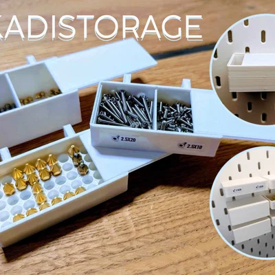 IKEA Skadistorage – Hộp lưu trữ treo tường Skadis nắp trượt