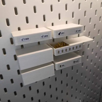 IKEA Skadistorage – Hộp lưu trữ treo tường Skadis nắp trượt