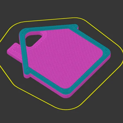 Móc khóa NFC hình ngôi nhà - Phụ kiện 3D thông minh, cá tính